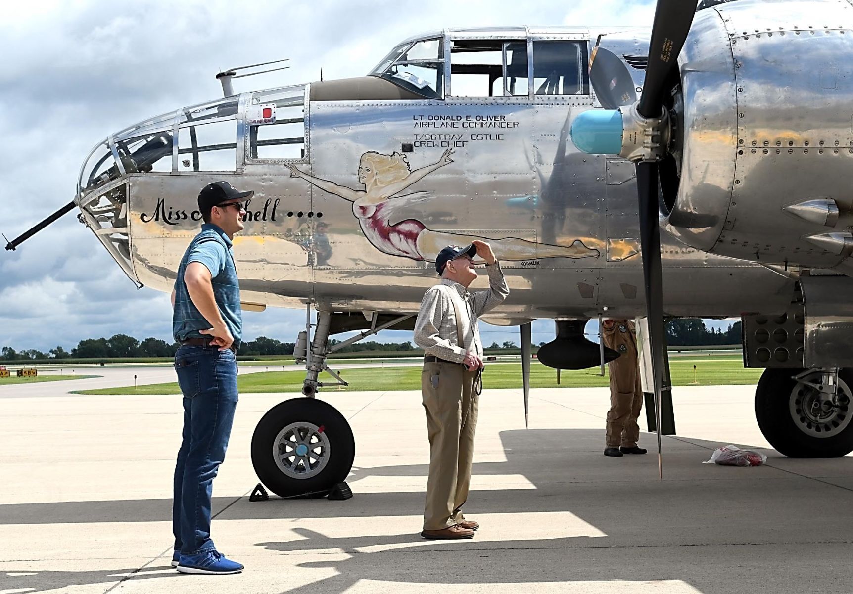 Veterans take a ride in a WWII bomber